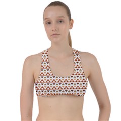 Geometric Tribal Pattern Design Criss Cross Racerback Sports Bra by Ravend