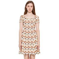 Geometric Tribal Pattern Design Inside Out Cap Sleeve Dress by Ravend