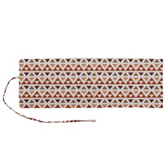 Geometric Tribal Pattern Design Roll Up Canvas Pencil Holder (m) by Ravend