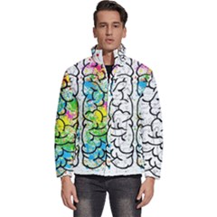 Illustration Brain Mind Psychology Idea Drawing Men s Puffer Bubble Jacket Coat by Ravend