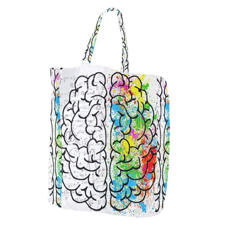 Illustration Brain Mind Psychology Idea Drawing Giant Grocery Tote