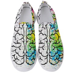 Illustration Brain Mind Psychology Idea Drawing Men s Slip On Sneakers by Ravend