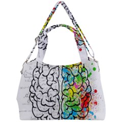 Illustration Brain Mind Psychology Idea Drawing Double Compartment Shoulder Bag by Ravend