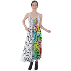 Illustration Brain Mind Psychology Idea Drawing Tie Back Maxi Dress by Ravend