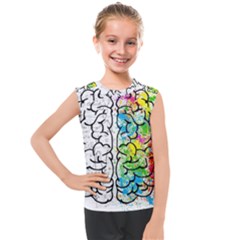 Illustration Brain Mind Psychology Idea Drawing Kids  Mesh Tank Top by Ravend