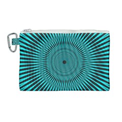 Illusion Geometric Background Canvas Cosmetic Bag (large) by Ravend