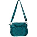 Illusion Geometric Background Saddle Handbag View3