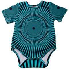 Illusion Geometric Background Baby Short Sleeve Onesie Bodysuit by Ravend