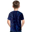 Particle Art Background Blue Kids  Cotton Tee View2