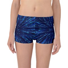 Particle Art Background Blue Boyleg Bikini Bottoms