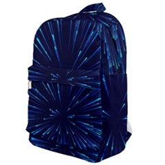 Particle Art Background Blue Classic Backpack