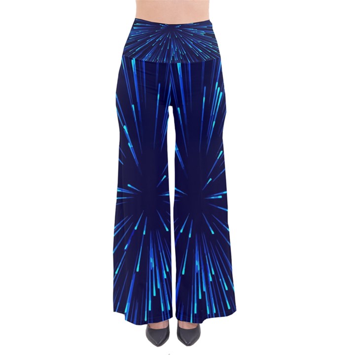 Particle Art Background Blue So Vintage Palazzo Pants