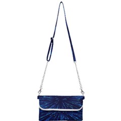 Particle Art Background Blue Mini Crossbody Handbag