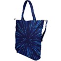 Particle Art Background Blue Shoulder Tote Bag View2