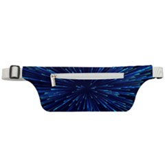 Particle Art Background Blue Active Waist Bag