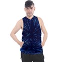 Particle Art Background Blue Men s Sleeveless Hoodie View1