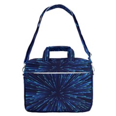 Particle Art Background Blue MacBook Pro 16  Shoulder Laptop Bag