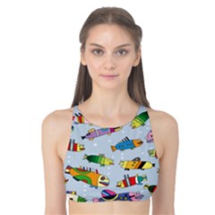 Fish Ocean Sea Water Diving Blue Nature Tank Bikini Top by Ravend