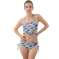 Fish Ocean Sea Water Diving Blue Nature Mini Tank Bikini Set by Ravend