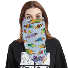 Fish Ocean Sea Water Diving Blue Nature Face Covering Bandana (triangle) by Ravend