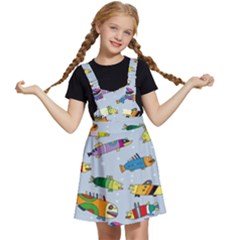 Fish Ocean Sea Water Diving Blue Nature Kids  Apron Dress by Ravend