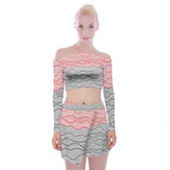 Creation Painting Fantasy Texture Off Shoulder Top With Mini Skirt Set by Ravend