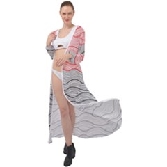 Creation Painting Fantasy Texture Maxi Chiffon Beach Wrap by Ravend