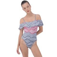 Creation Painting Fantasy Texture Frill Detail One Piece Swimsuit by Ravend