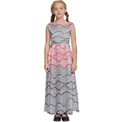 Creation Painting Fantasy Texture Kids  Satin Sleeveless Maxi Dress by Ravend