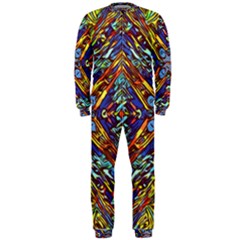 Mosaic Pattern Background Onepiece Jumpsuit (men) by Ravend