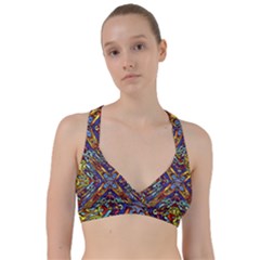 Mosaic Pattern Background Sweetheart Sports Bra by Ravend