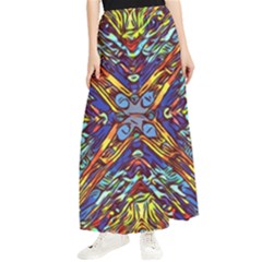 Mosaic Pattern Background Maxi Chiffon Skirt by Ravend