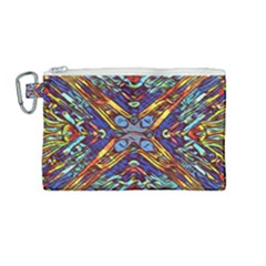 Mosaic Pattern Background Canvas Cosmetic Bag (medium)