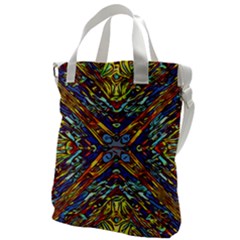 Mosaic Pattern Background Canvas Messenger Bag