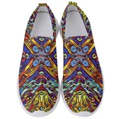 Mosaic Pattern Background Men s Slip On Sneakers