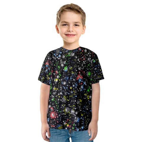 Universe Star Planet Galaxy Kids  Sport Mesh Tee by Ravend