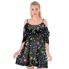 Universe Star Planet Galaxy Cutout Spaghetti Strap Chiffon Dress by Ravend