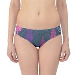 Floral Non Seamless Pattern Hipster Bikini Bottoms by Ravend