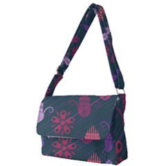 Floral Non Seamless Pattern Full Print Messenger Bag (s)