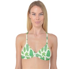 Watercolor Banana Leaves  Reversible Tri Bikini Top by ConteMonfrey