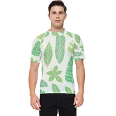 Watercolor Banana Leaves  Men s Short Sleeve Rash Guard by ConteMonfrey