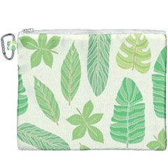 Watercolor Banana Leaves  Canvas Cosmetic Bag (xxxl) by ConteMonfrey