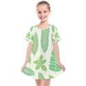 Watercolor Banana Leaves  Kids  Smock Dress View1