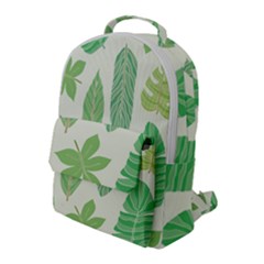 Watercolor Banana Leaves  Flap Pocket Backpack (large) by ConteMonfrey