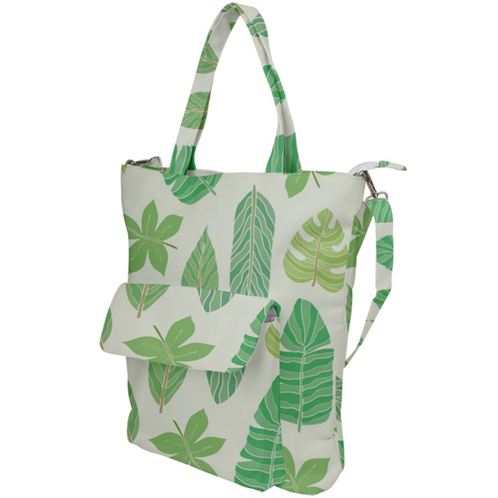 Watercolor Banana Leaves  Shoulder Tote Bag