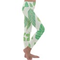 Watercolor Banana Leaves  Kids  Lightweight Velour Classic Yoga Leggings View3