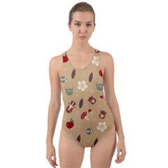 Cute Forest Friends Cut-out Back One Piece Swimsuit by ConteMonfrey