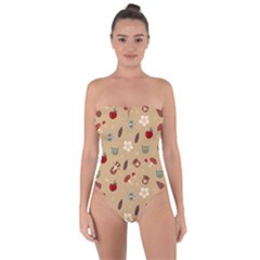 Cute Forest Friends Tie Back One Piece Swimsuit by ConteMonfrey