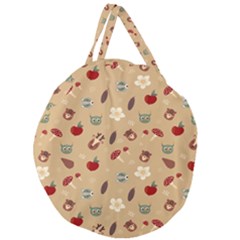 Cute Forest Friends Giant Round Zipper Tote by ConteMonfrey