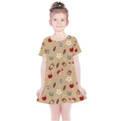 Cute Forest Friends Kids  Simple Cotton Dress by ConteMonfrey